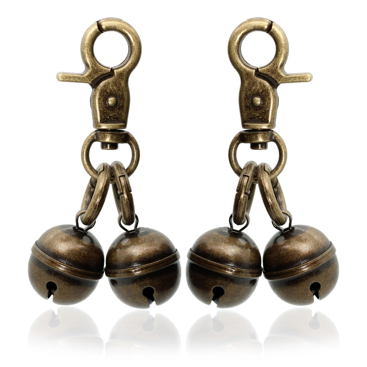 KITTAIL copper bells closeup showing crisp audible alerts for outdoor dogs