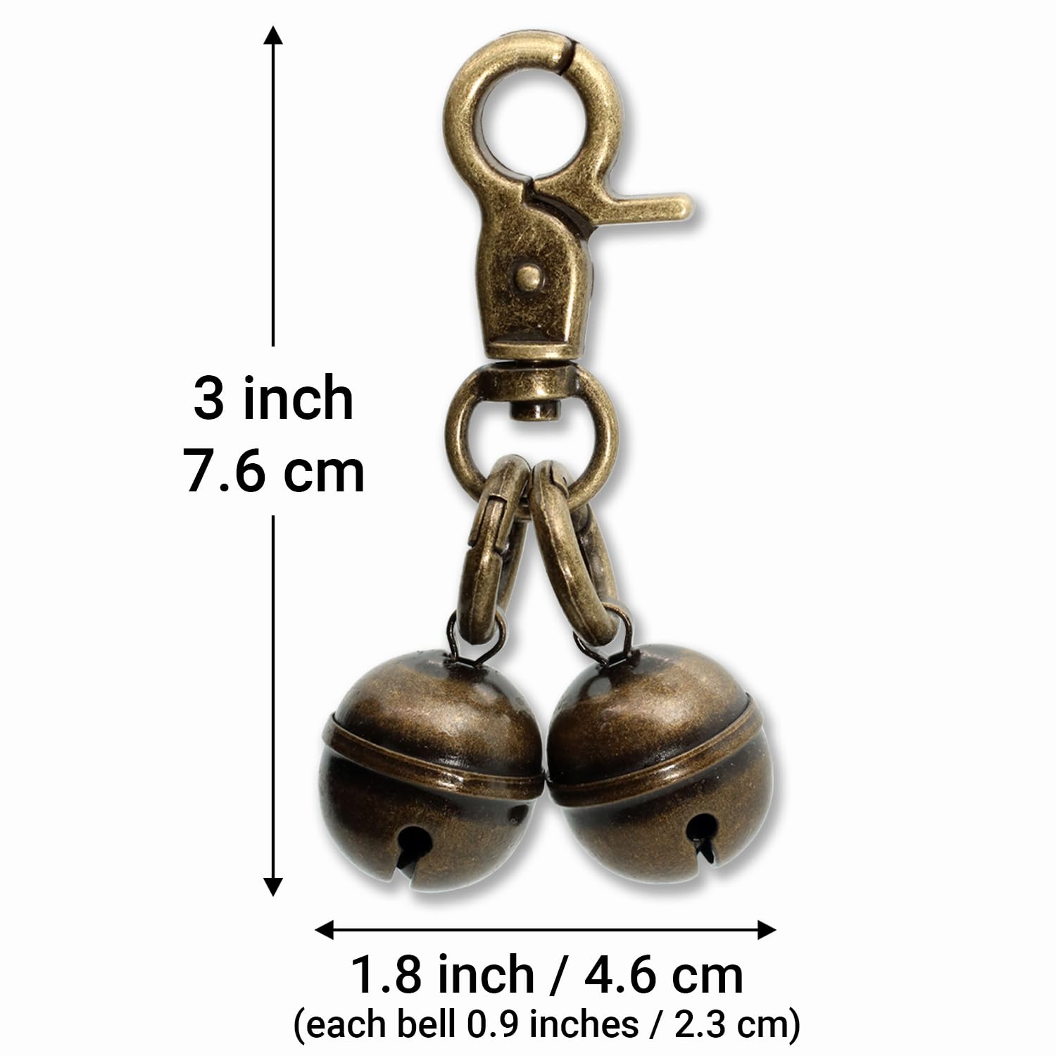 KITTAIL copper bells installation demo on a collar illustrating effortless one-second attachment