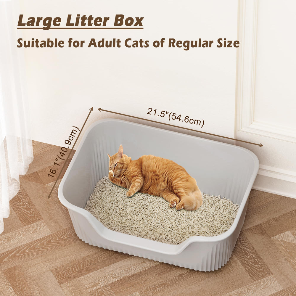 Kittenhood Large Cat Litter Box interior is roomy, helping cats turn and stretch comfortably.