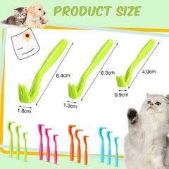 Kittmip tick remover kit green fork tip closeup shows precise tick capture.