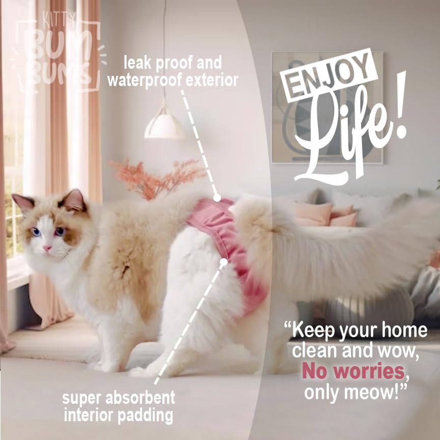 Kitty BumBums adjustable tabs closeup shows secure, comfortable fit