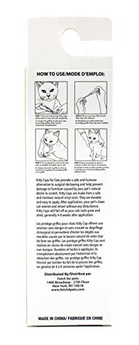 Kitty Caps on a cat's paw showing snag prevention during play