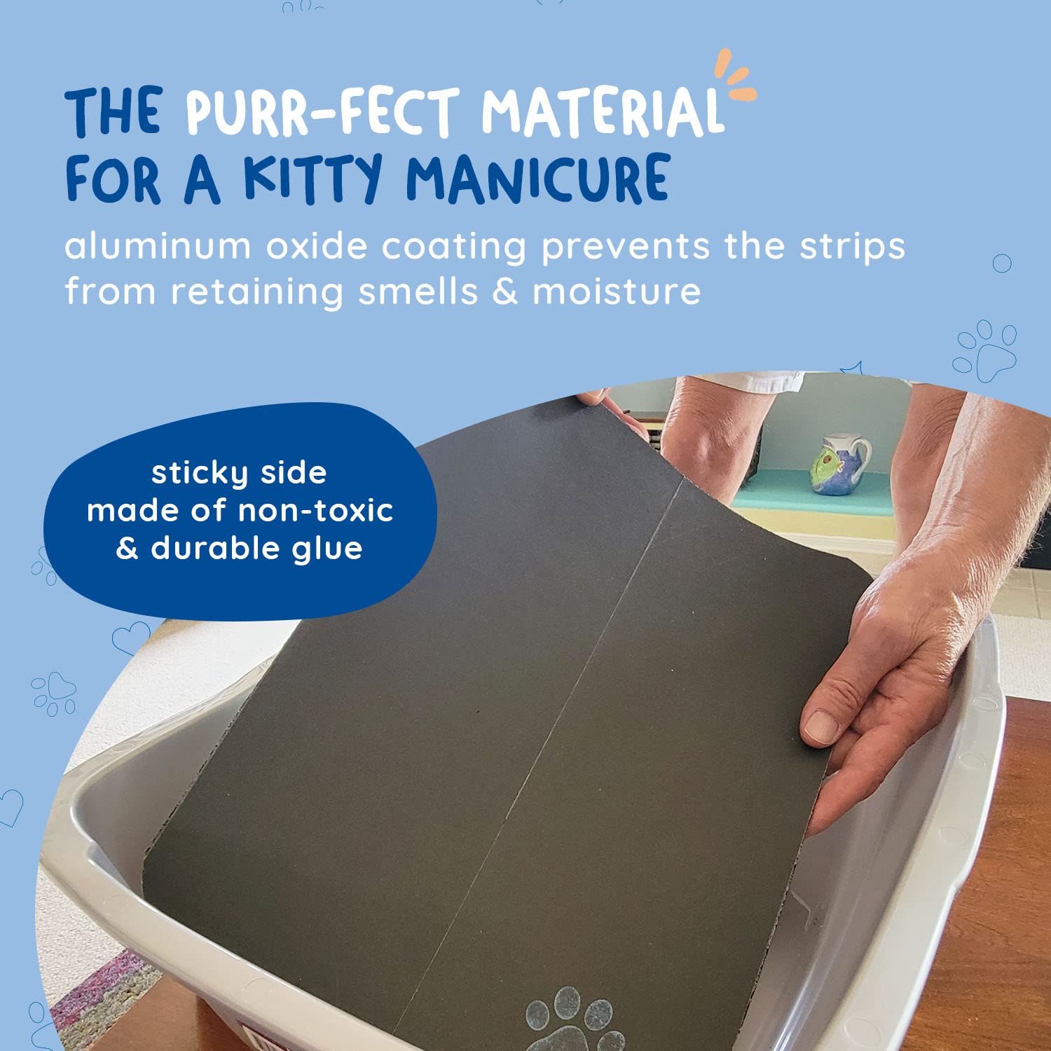 Kitty Cure scratcher is washable and reusable for ongoing claw maintenance