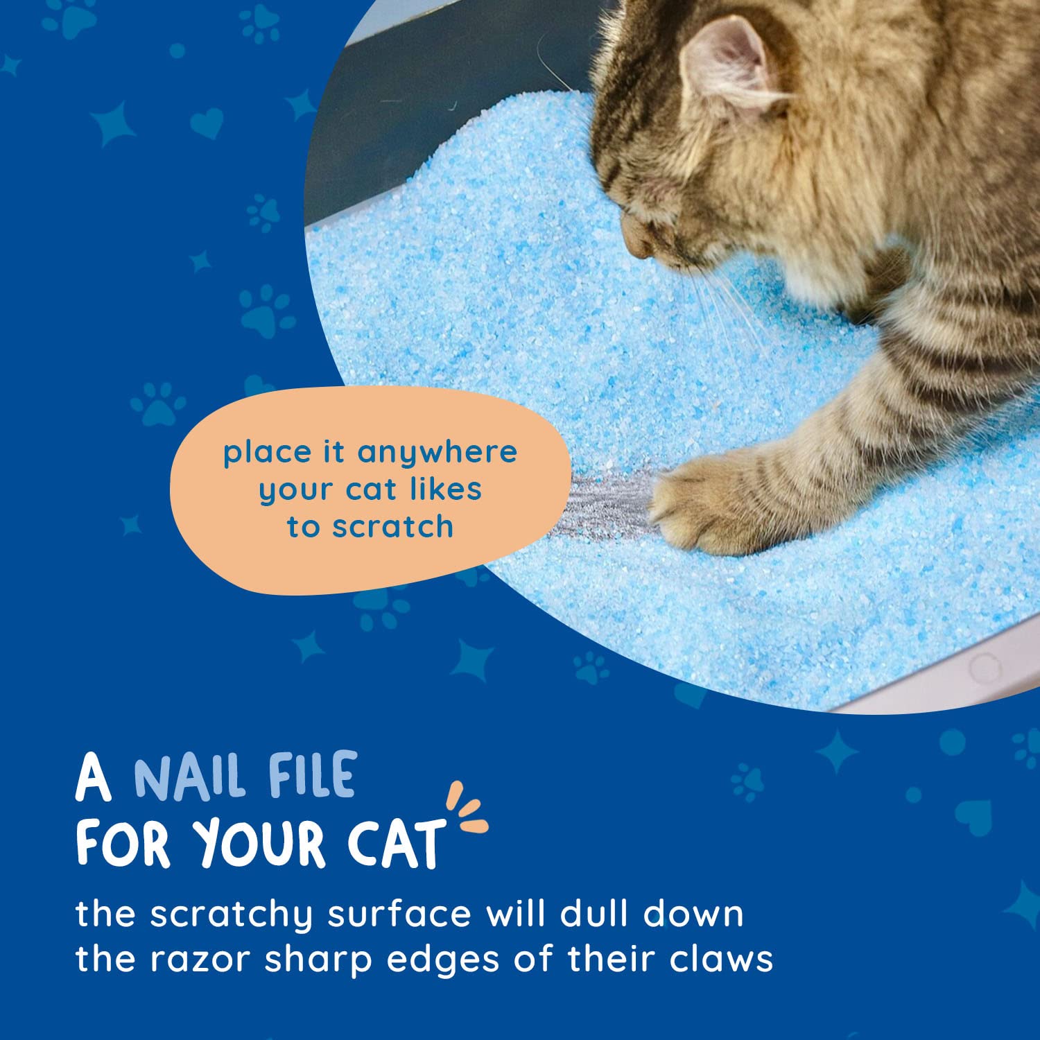 Kitty Cure cat scratcher board is waterproof, easy to wipe between litter box cleanups