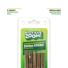 Kitty Ka-Zoom Silvervine Zoom Stick in use during play, promoting active engagement.
