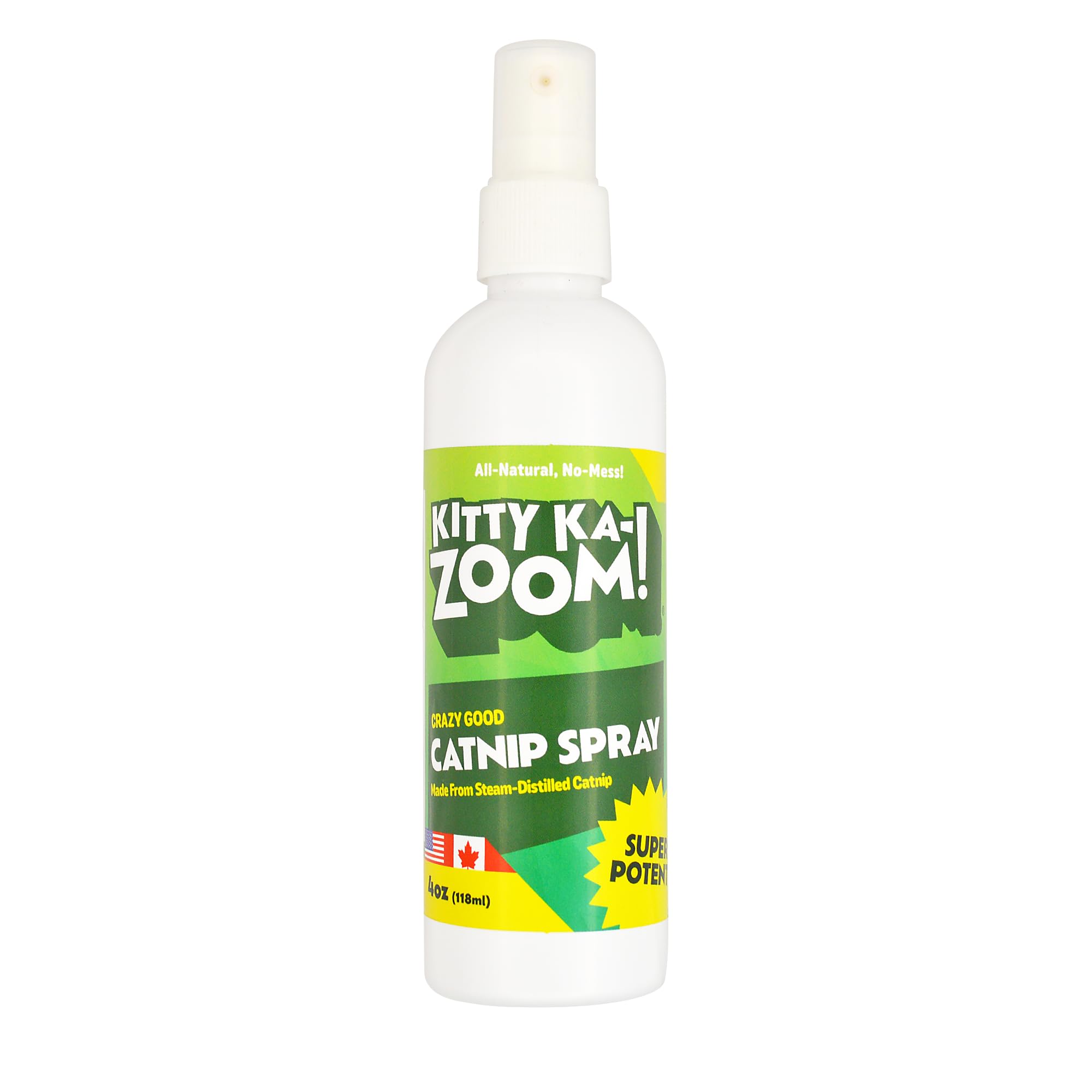 KITTY KA-ZOOM catnip spray bottle closeup boosts playful energy