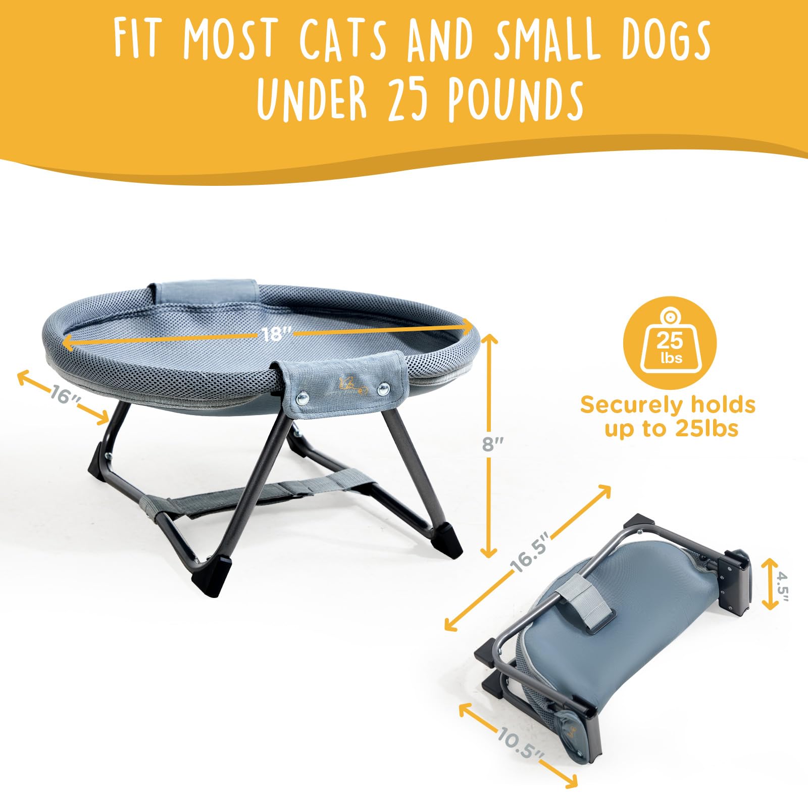 KITTY KINGDOM anti-slip base keeps bed steady during play