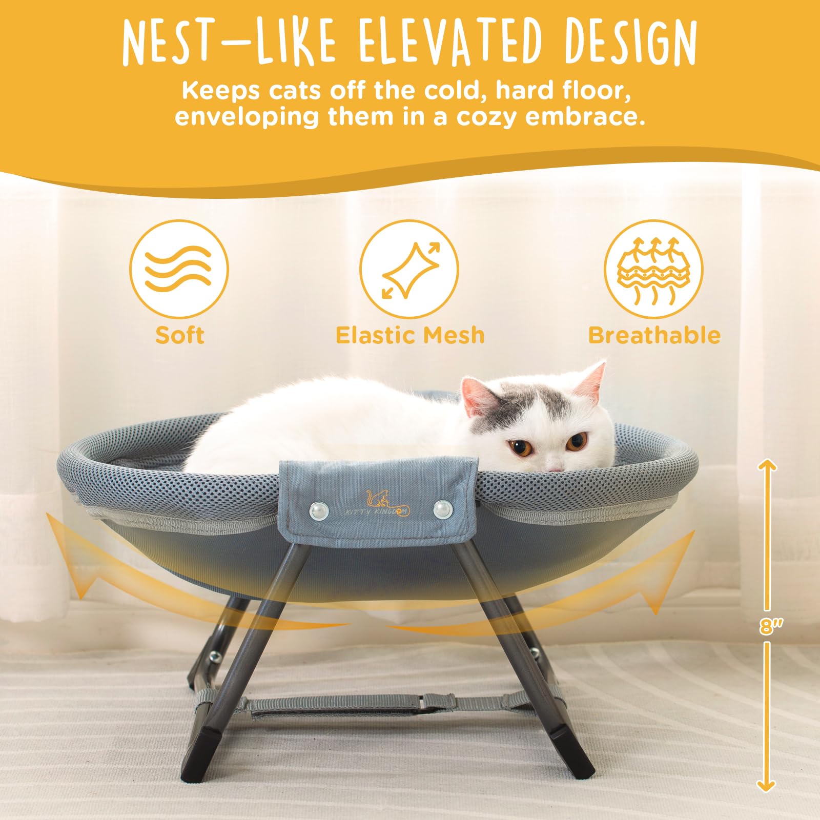 KITTY KINGDOM cat hammock setup ready to use straight from box