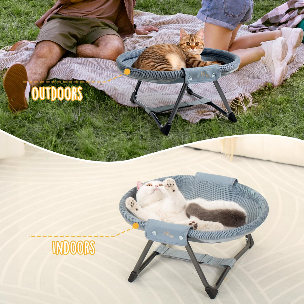 KITTY KINGDOM foldable no-assembly hammock for indoor or outdoor lounging