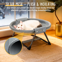 KITTY KINGDOM sunken design cradle for cozy cat lounging