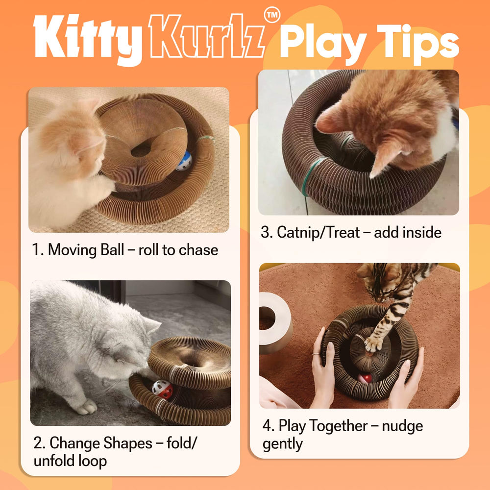 Kitty Kurlz foldable design folds flat for easy storage and portability.