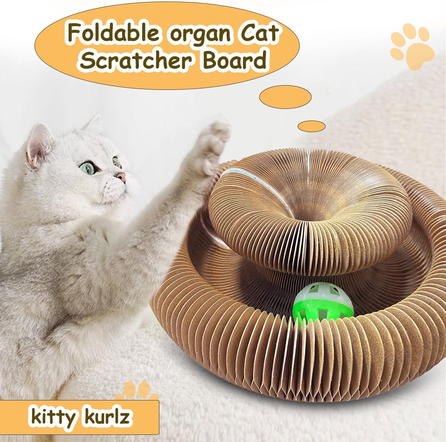 Kitty Kurlz foldable travel design for compact storage and easy transport.