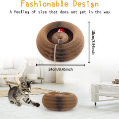 Kitty Kurlz Magic Organ cat scratcher multi-shape design encourages exploration and quick bed conversion.