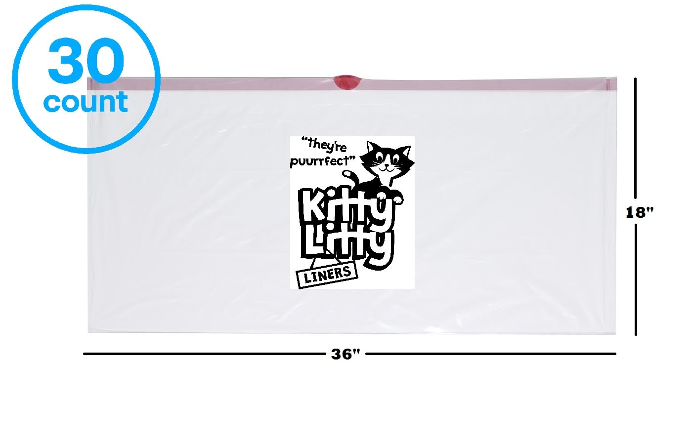 Kitty Litty drawstring liner in use enables mess-free cleanup and disposal