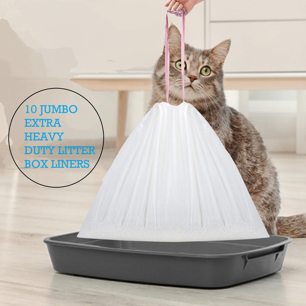 Kitty Litty liner inside messy box reduces spills.
