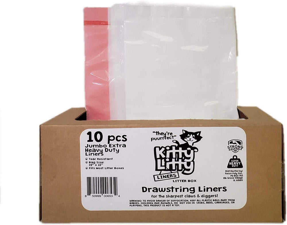 Kitty Litty leak-proof liner inside large litter box.