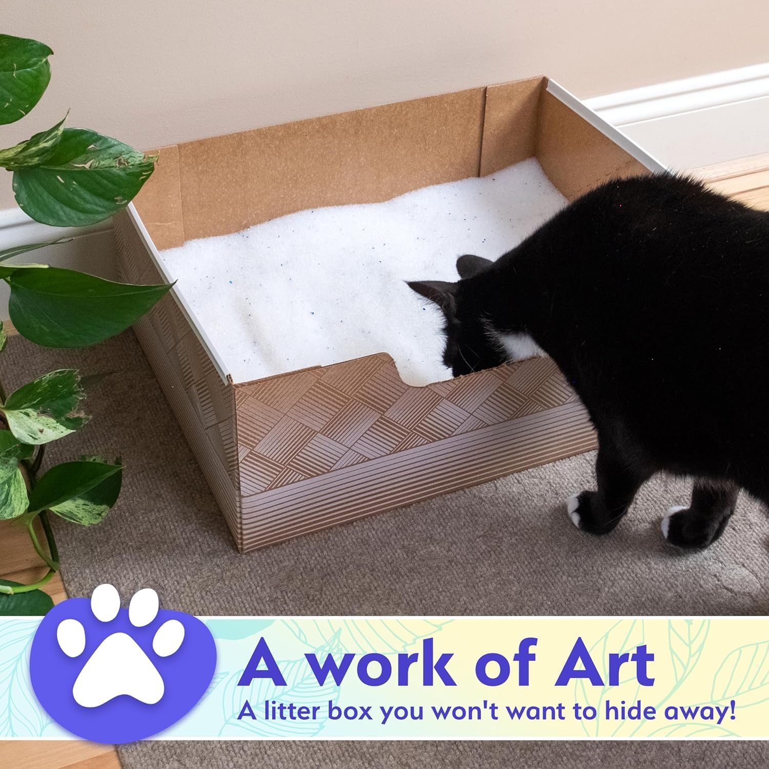 Kitty Poo Club leakproof 2-pack odor-control inner design supports fresher litter box environment.