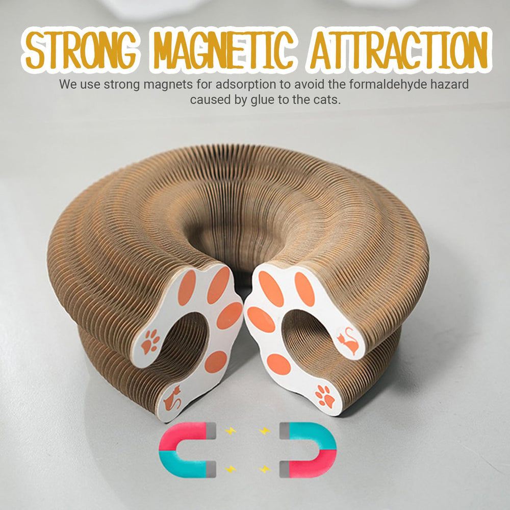 Kitty Curlz Magic Organ Cat Toy durable recycled cardboard for long-lasting play.