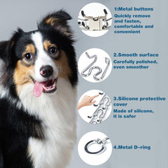 Kitys Fatch prong collar silicone cap close-up protecting the neck during correction
