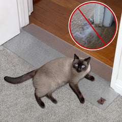 KittySmart Carpet Scratch Stopper pre-cut edge for quick doorway setup and reduced wear.