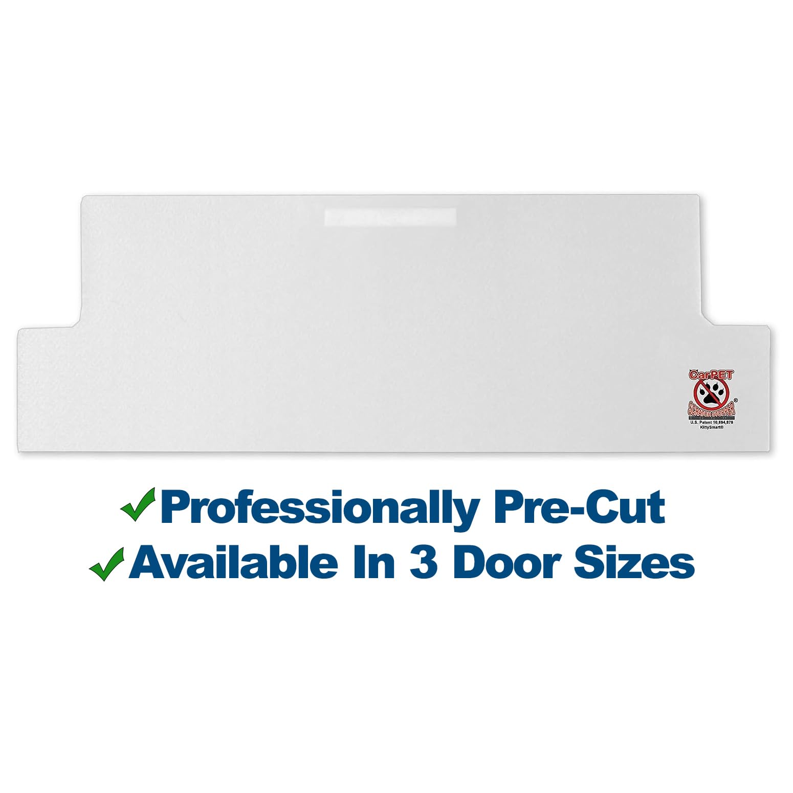 KittySmart doorway mat in use at a threshold deters cat scratching.