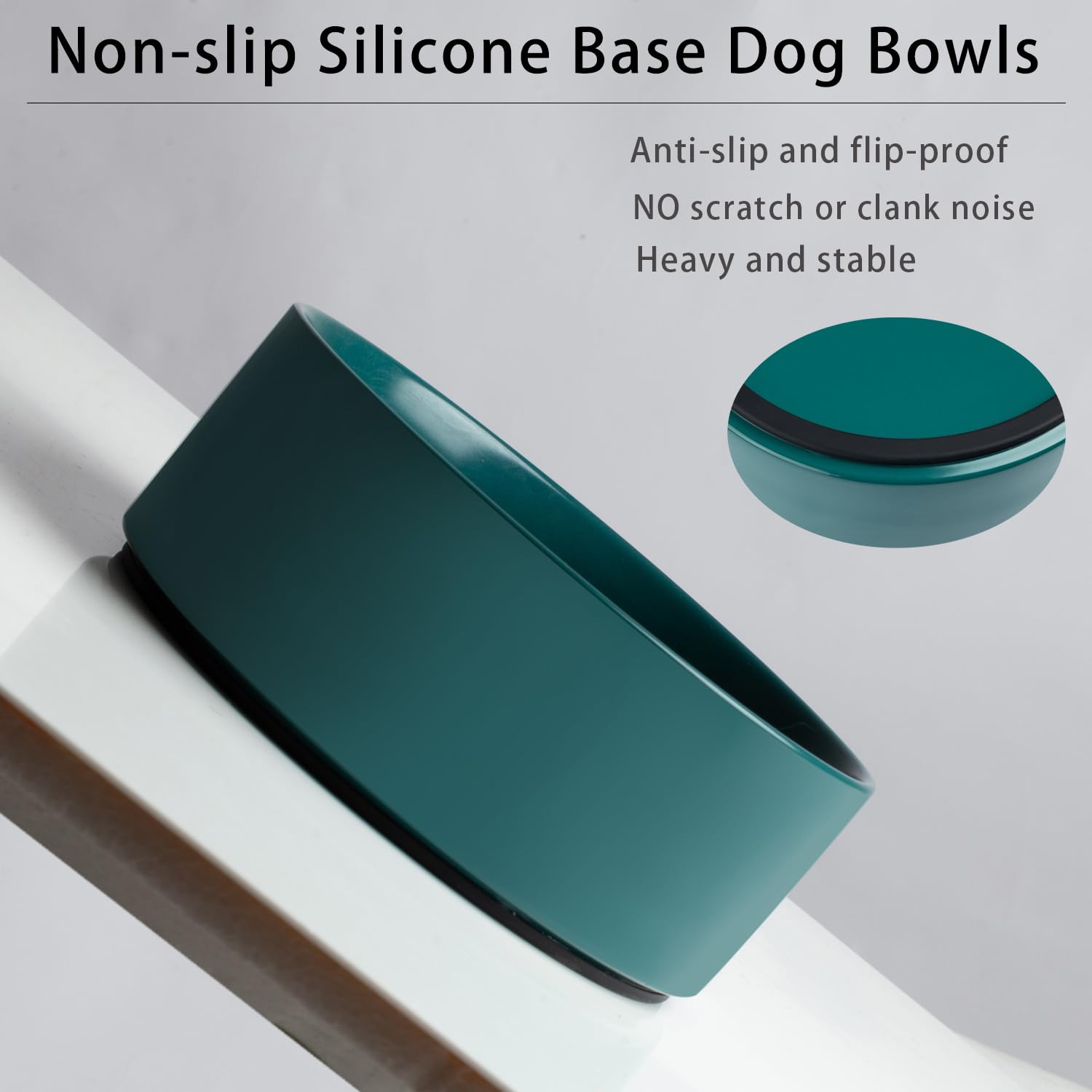 Kitwinney heavy ceramic bowl provides stable feeding for large dogs.