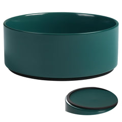 Kitwinney large dog bowl ceramic 8-inch green offers a sturdy, stable feeding experience.