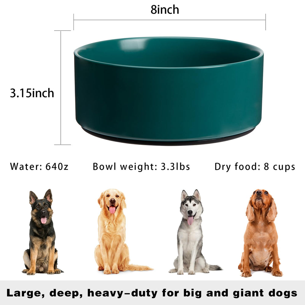 Kitwinney silicone-base non-slip dog bowl in green reduces sliding and spills.