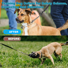 Kitys Fatch prong collar quick-release buckle close-up for easy on/off.