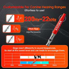 KIVORA dog whistle adjustable screw lets you tailor the frequency.