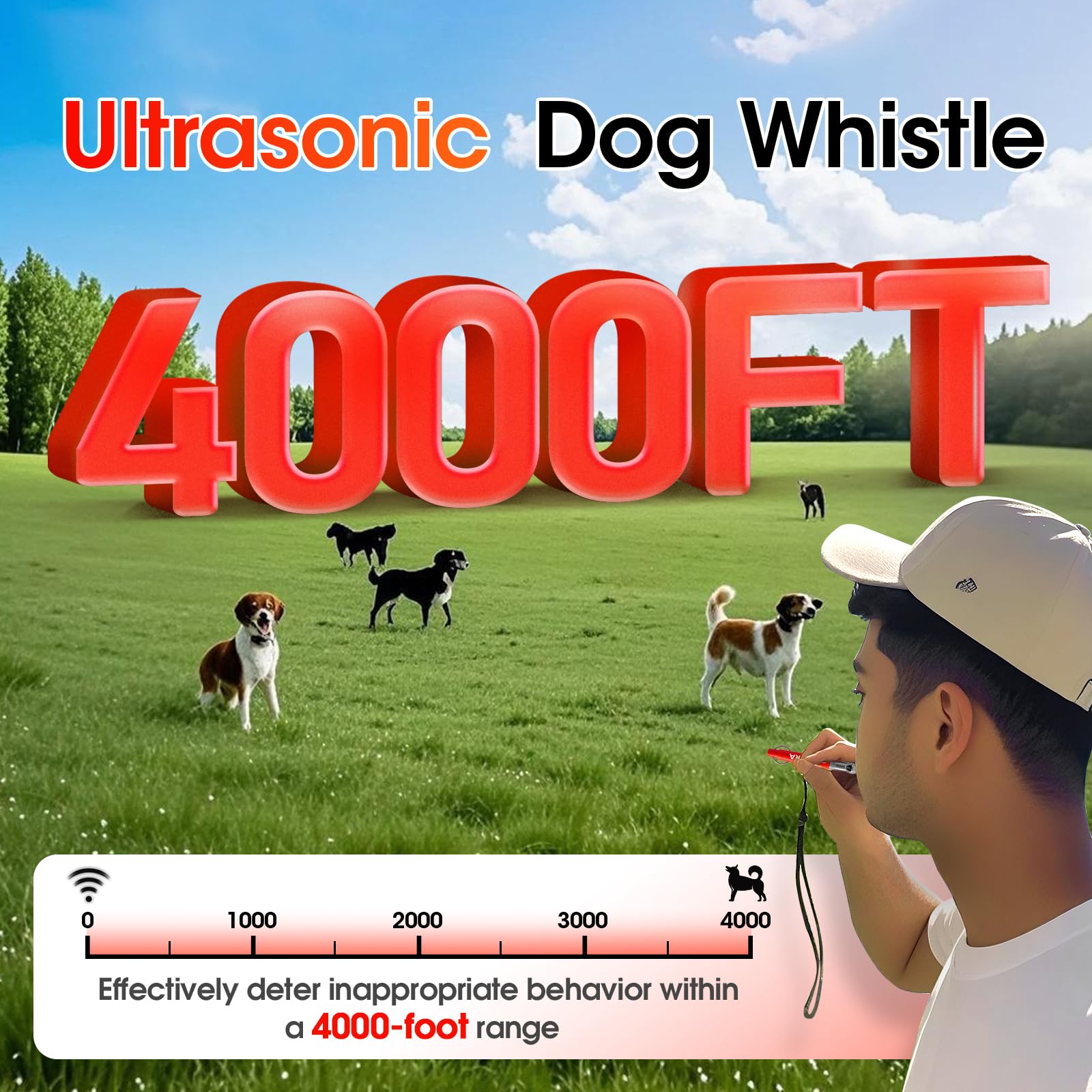 KIVORA dog whistle in outdoor use aids calm bark control.