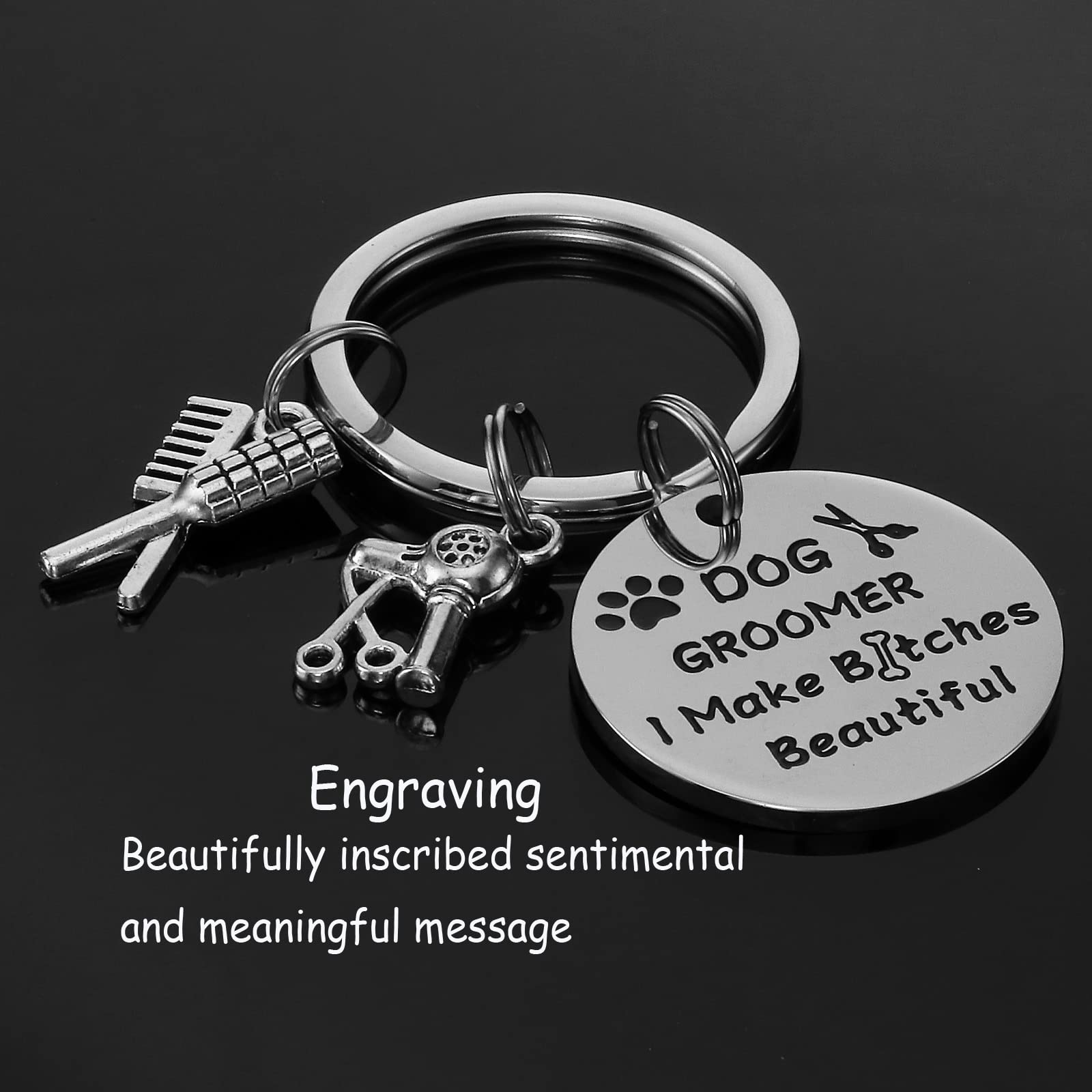 Kivosliviz keychain engraving text close-up showcases customization potential for gifts