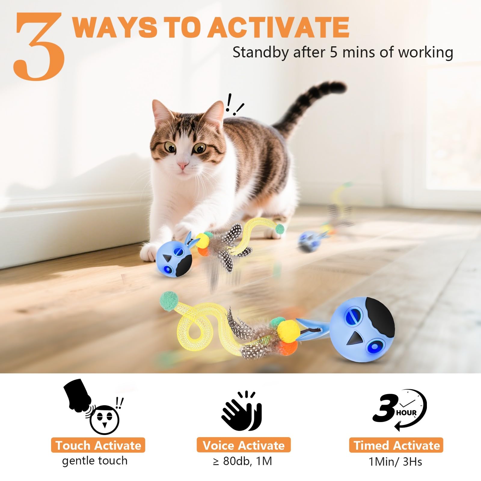 KiwiLove blue ball four modes offer customizable play sessions