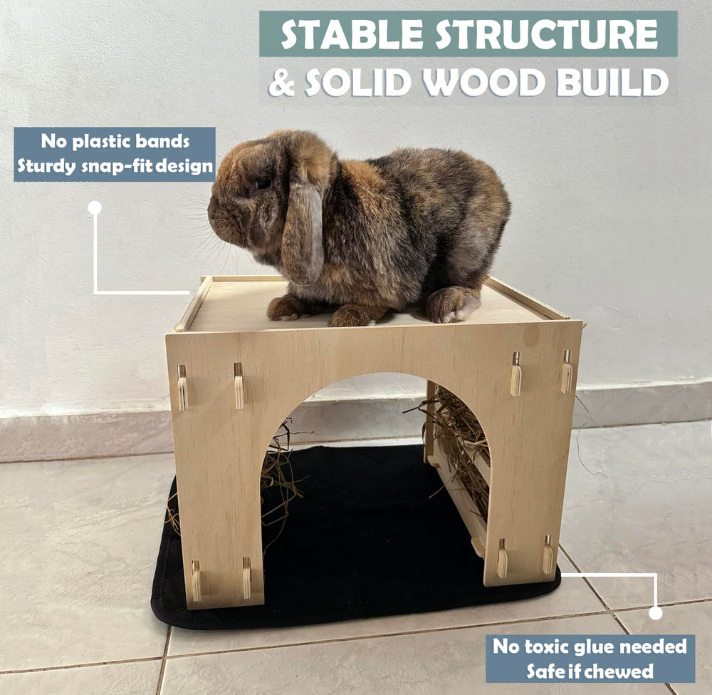 Kiwi & Mora Anti-Slip Stable Structure shows sturdy base for wiggly rabbits and guinea pigs.