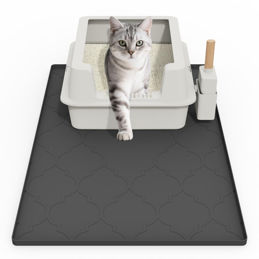 KIXCVDM cat litter mat 34x22 overview reduces tracking