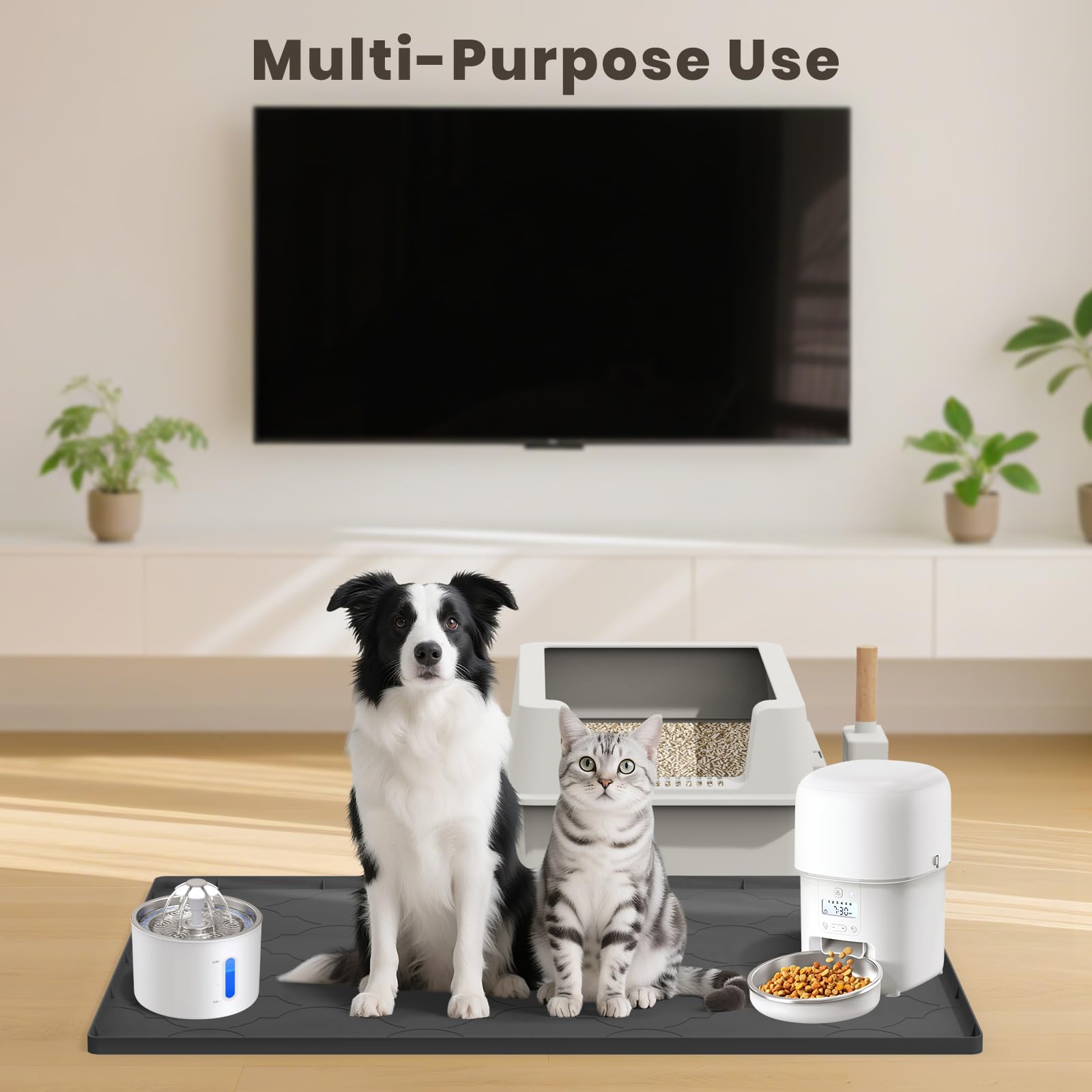 KIXCVDM non-slip surface stays in place on slippery floors