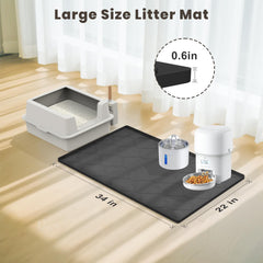 KIXCVDM waterproof edge protects floors from moisture around litter area