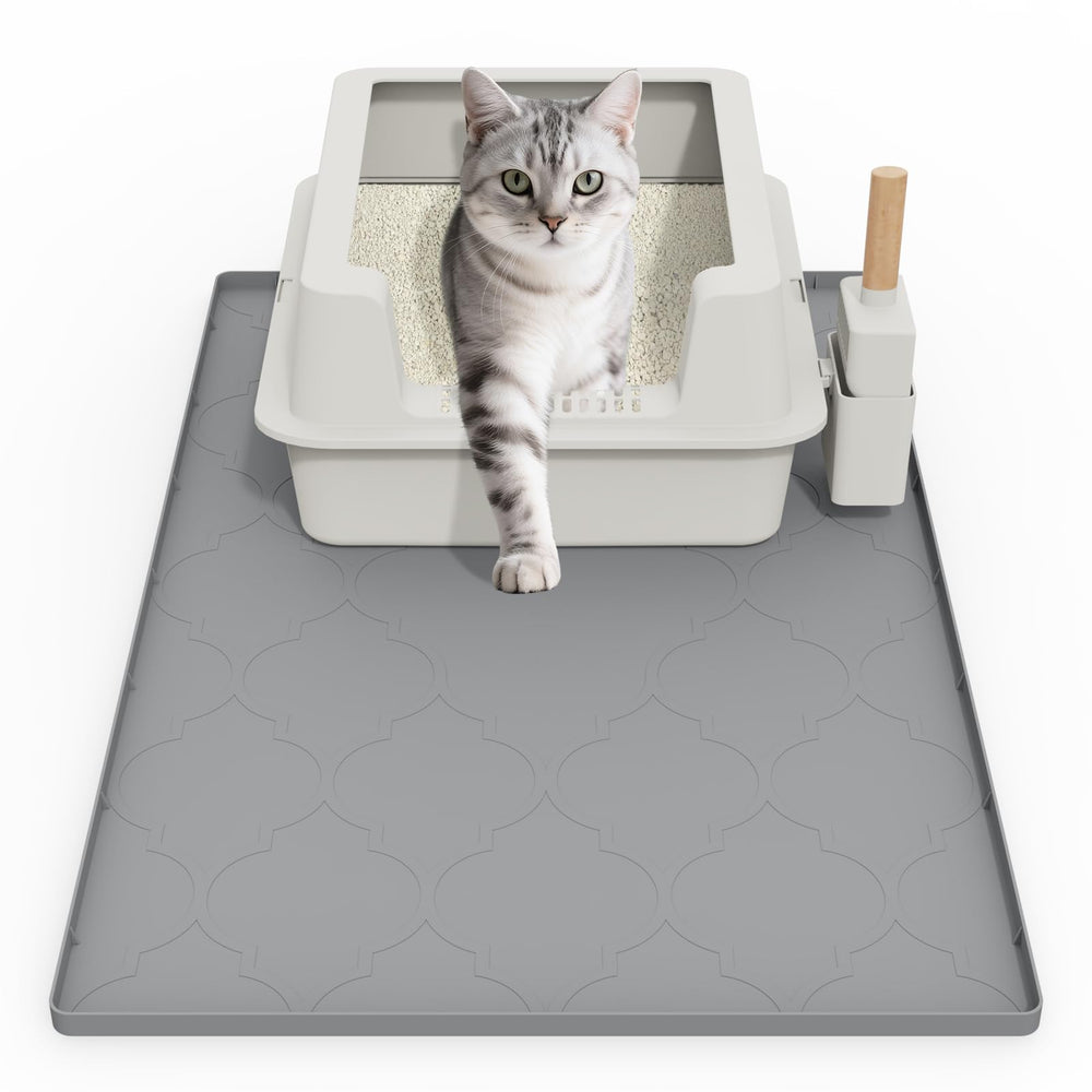 KIXCVDM cat mat 34x22 large traps litter and protects floors