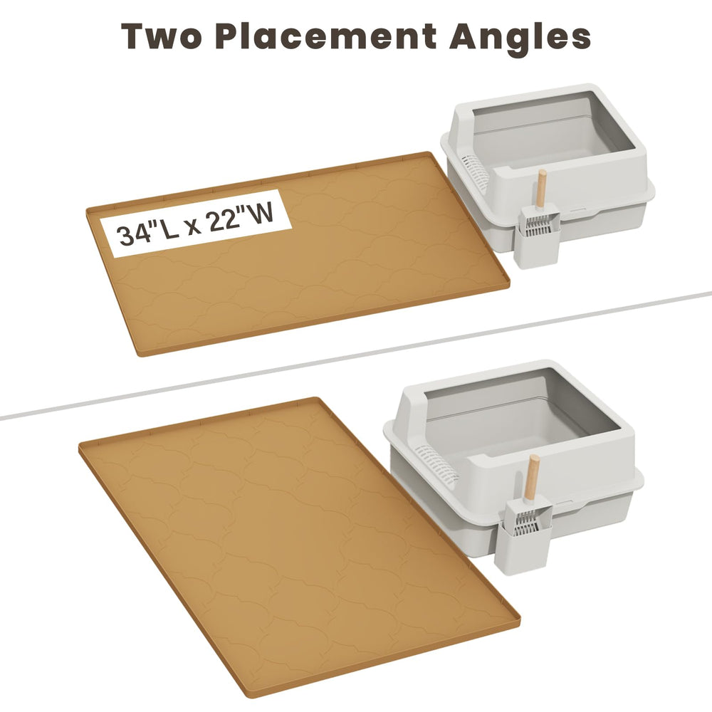KIXCVDM pattern-design mat adds decor while trapping litter
