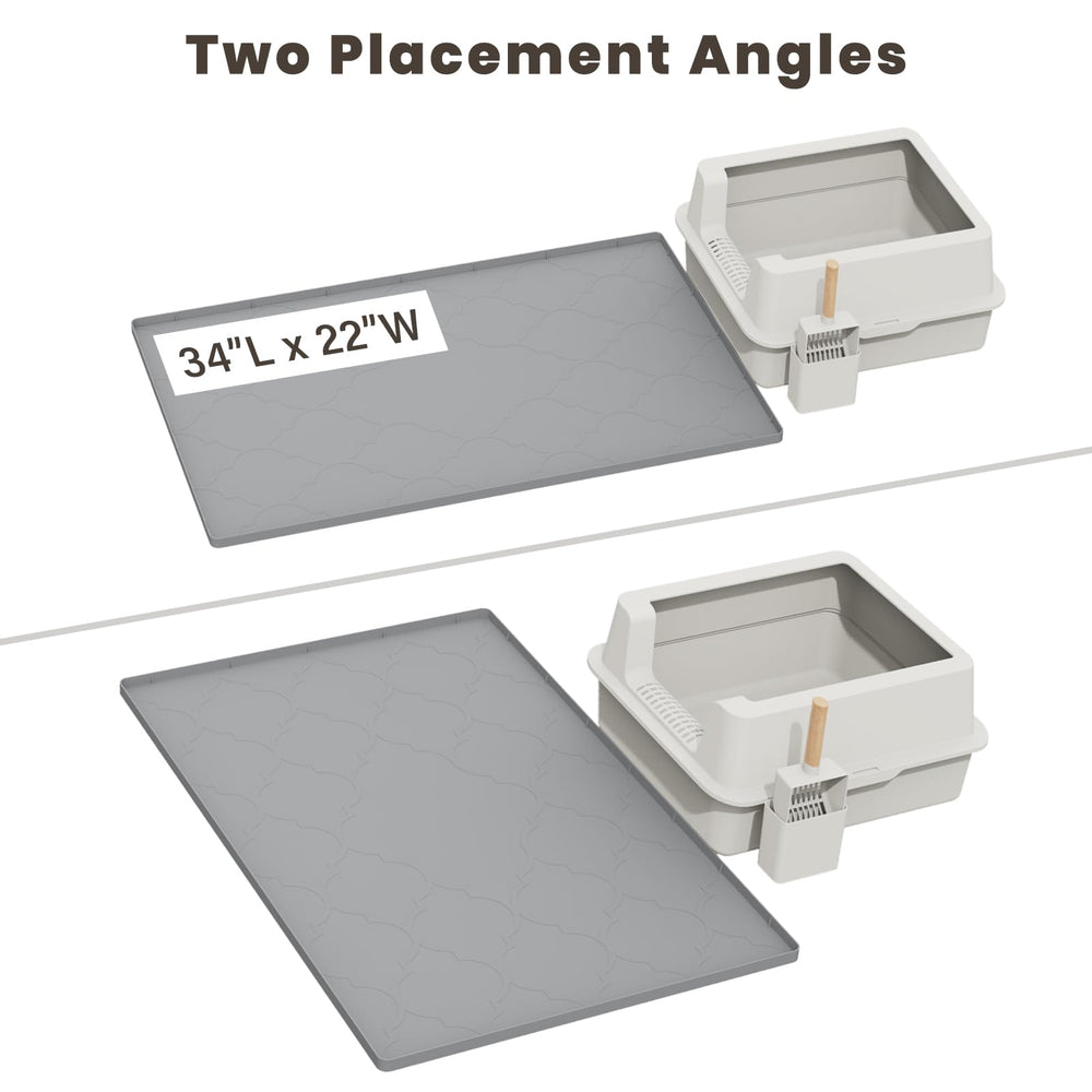 KIXCVDM mat under bowls catches spills and crumbs