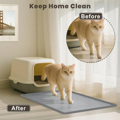 KIXCVDM silicone cat litter mat soft on paws for comfy steps