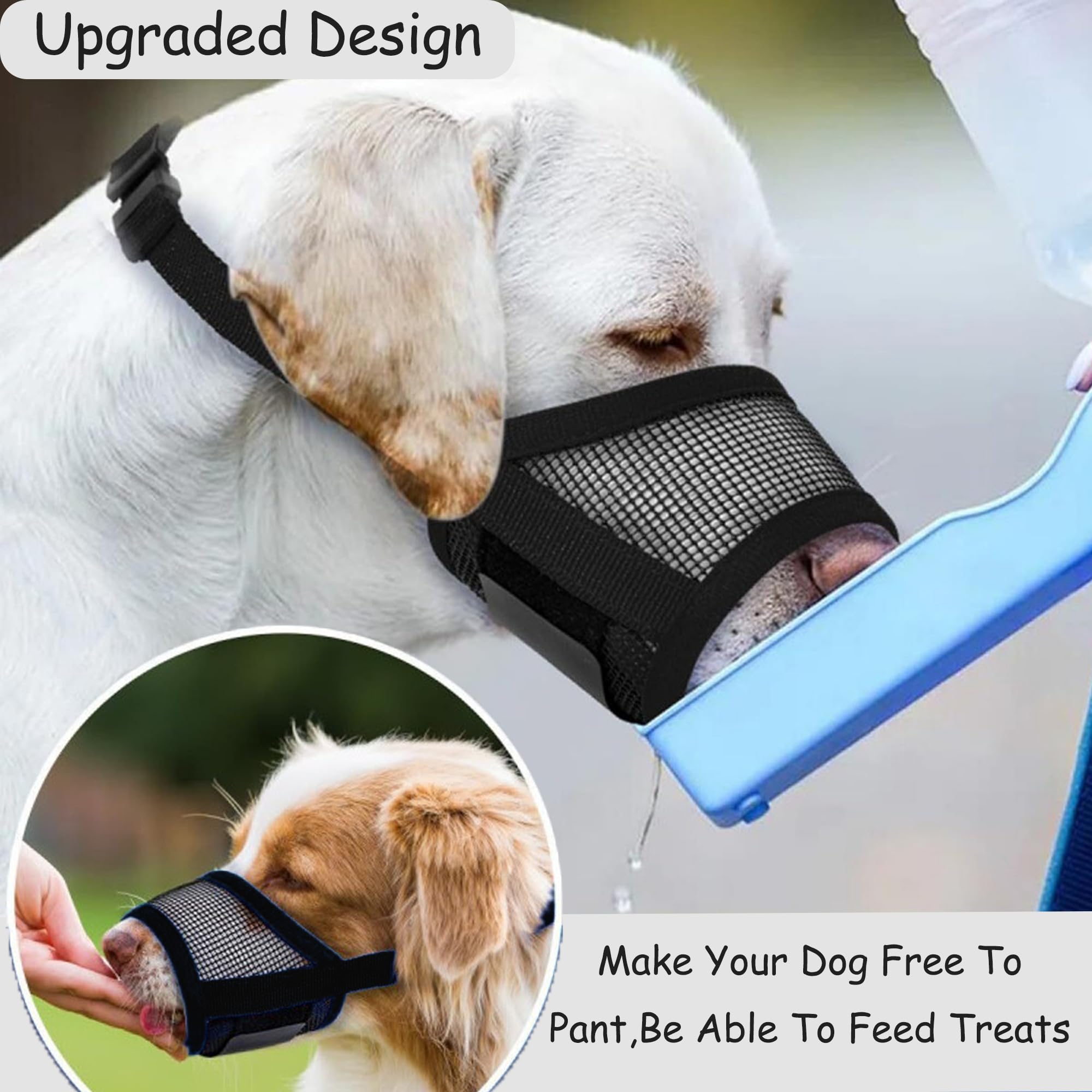 KixMalkinly mesh muzzle allows natural breathing and water drinking during use.
