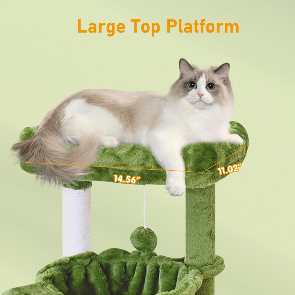 KIYUMI cat tree double-hammocks provide cozy resting for two