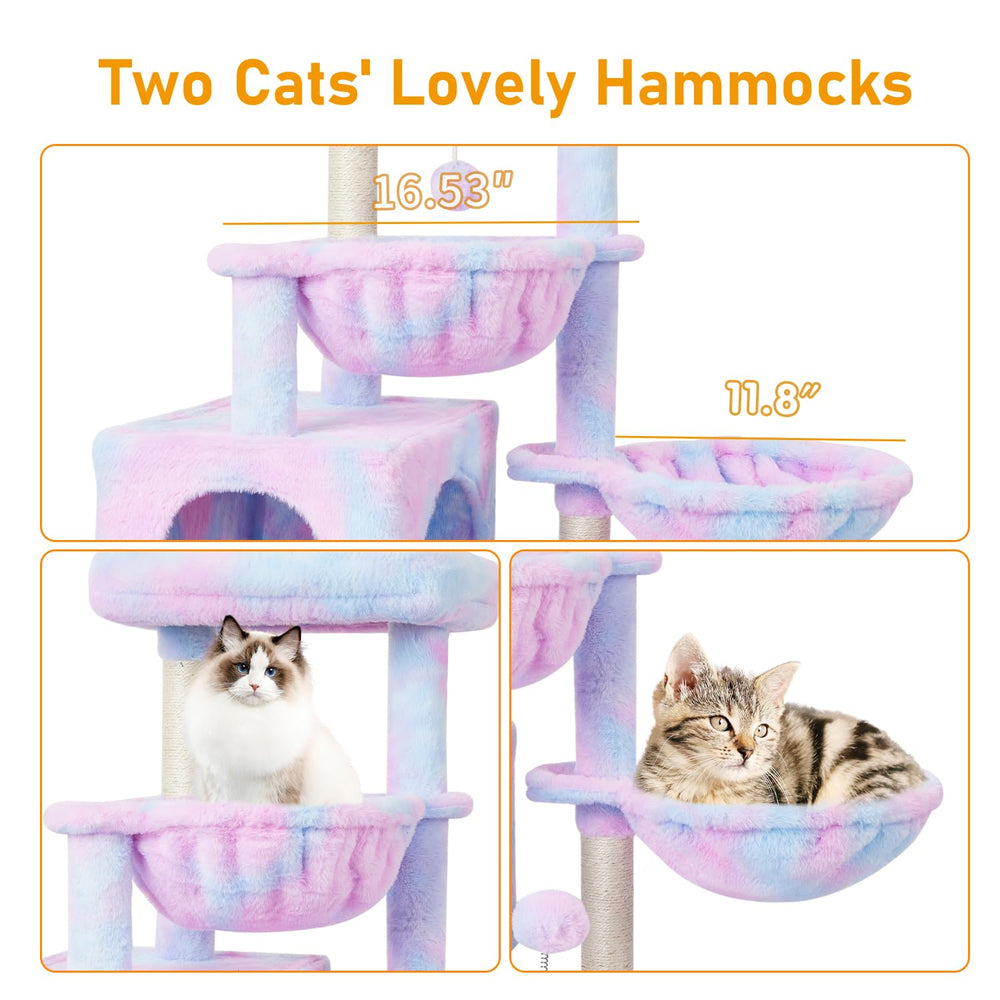 Kiyumi cat tree spacious condo offers a private, relaxing retreat.