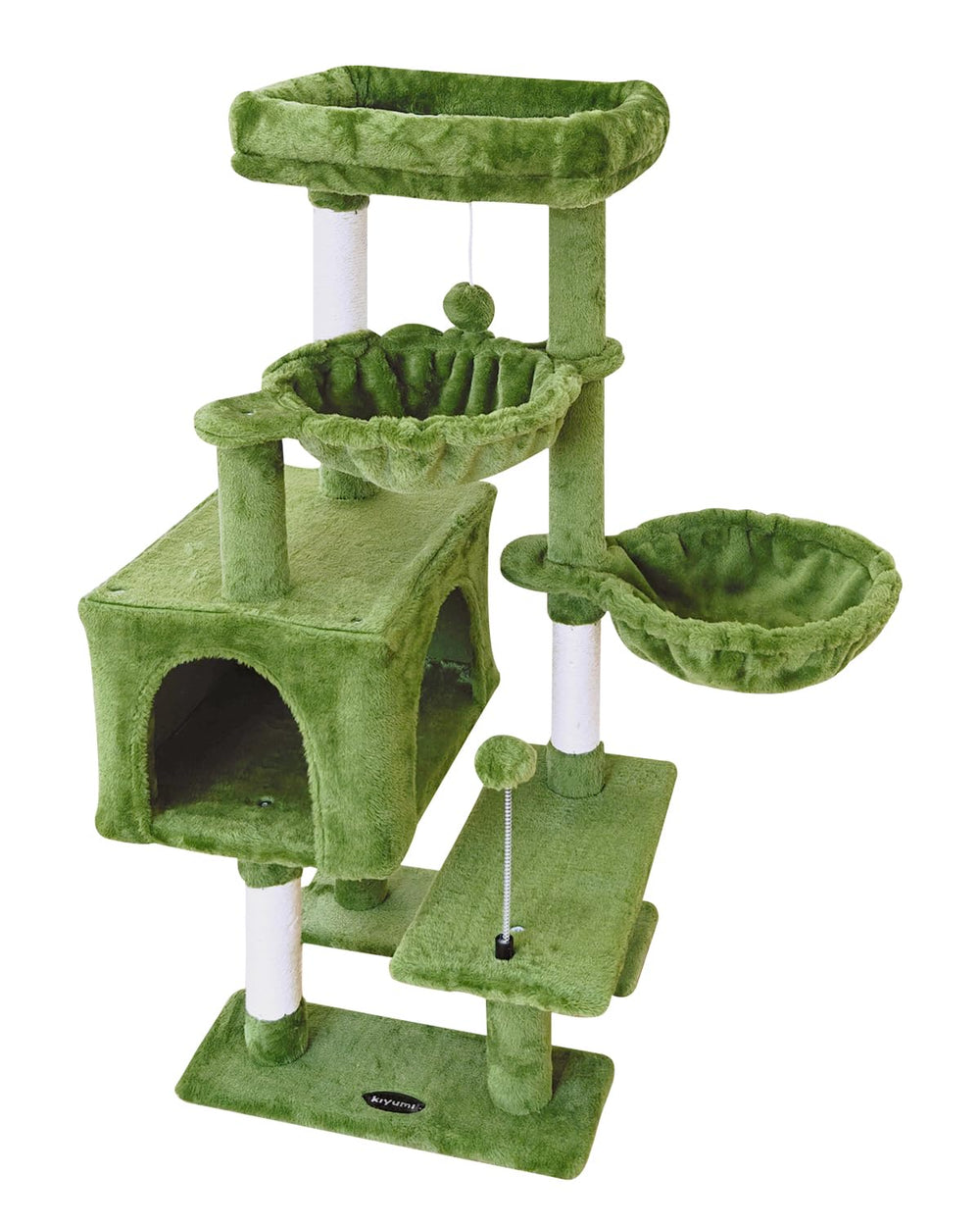 KIYUMI cat tree top perch offers plush lounging comfort