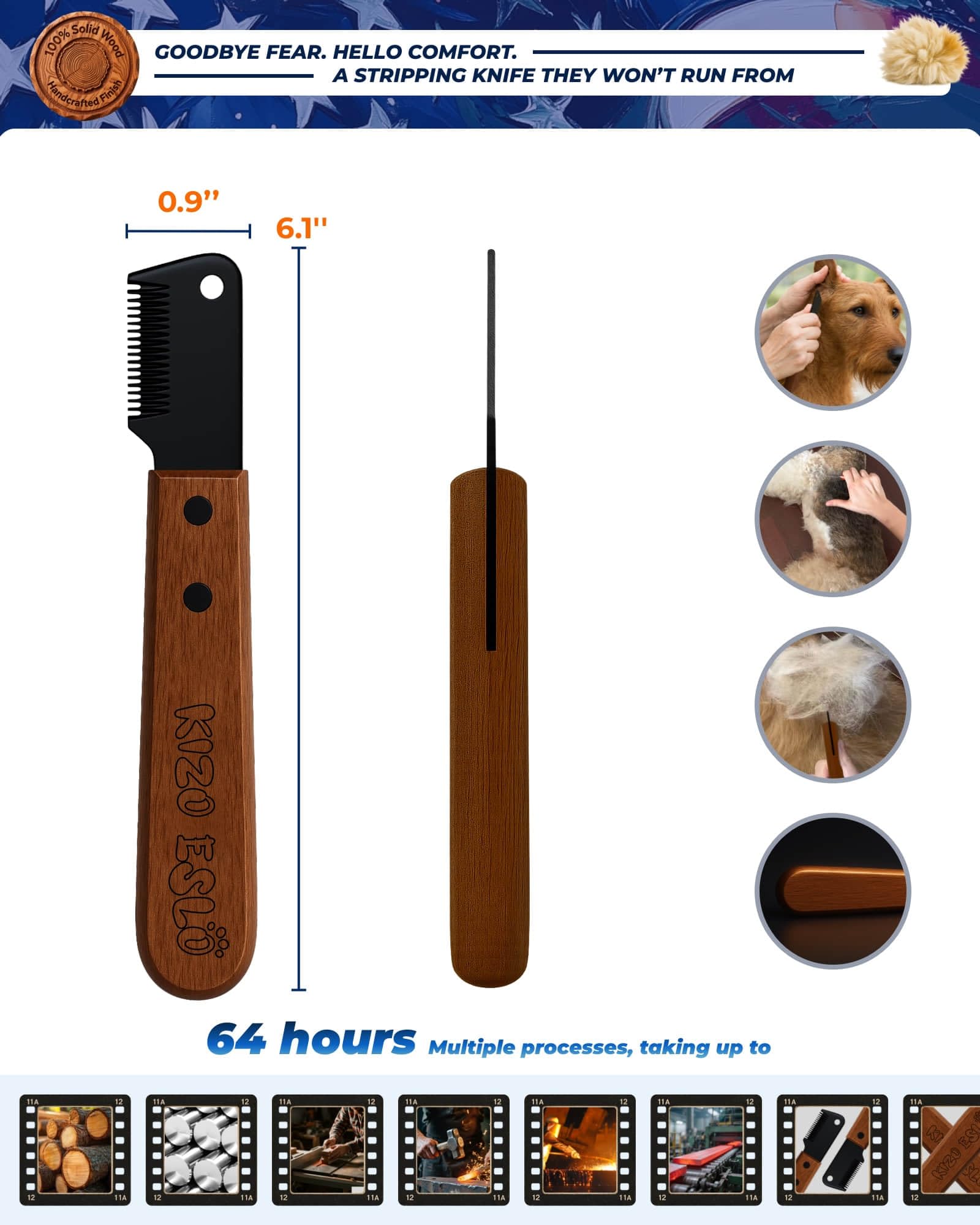 KIZO ESLO stripping knife cleaning-friendly design for easy maintenance.
