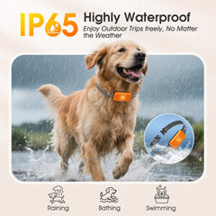 KJKZO bark collar smart safety tech closeup shows pause feature to prevent over-correction