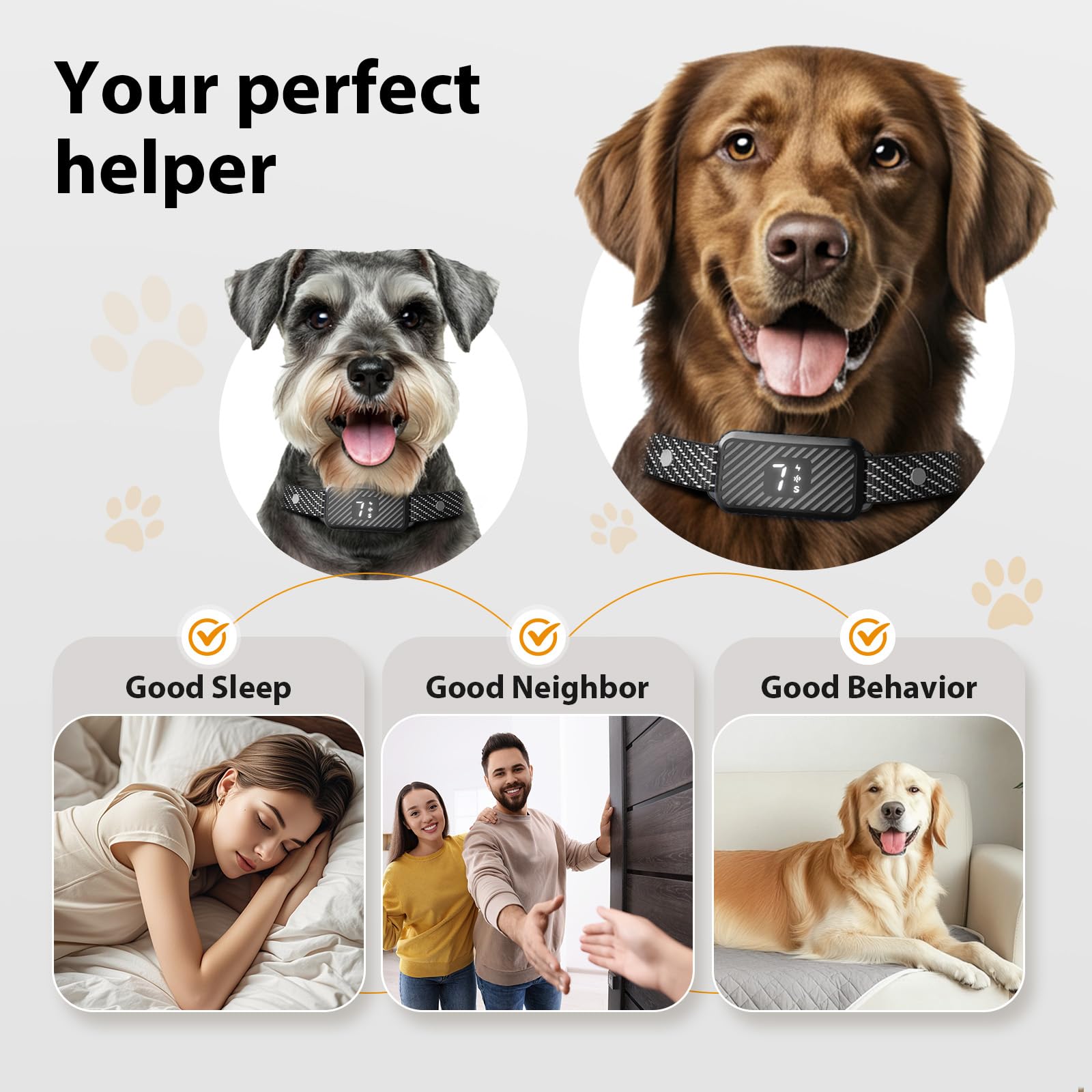 KJKZO adjustable-fit strap demonstrates wide size range for many dogs