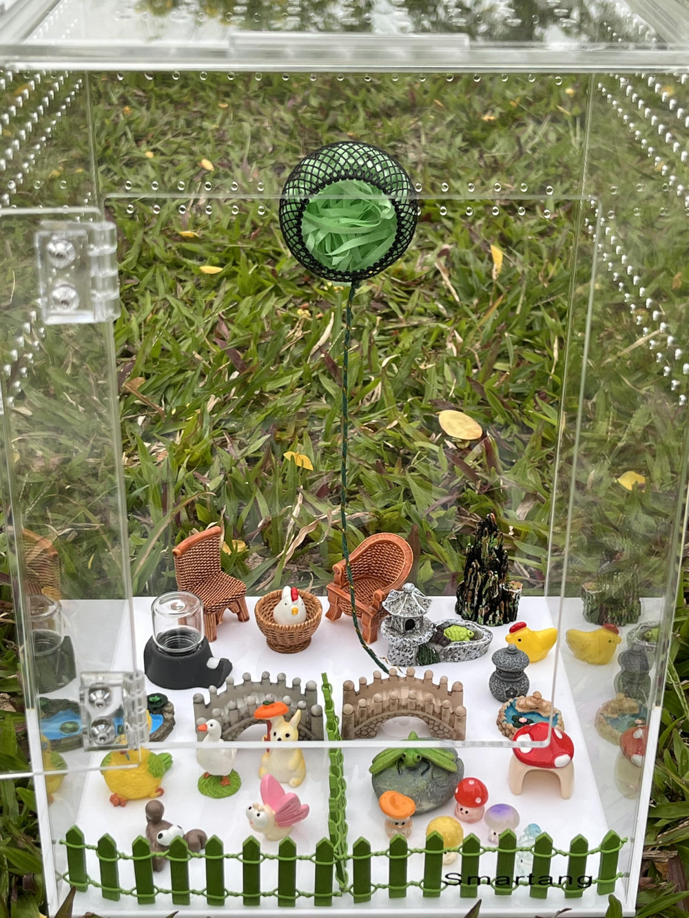 kkaririzhhi enclosure accessories kit supports movement, feeding, resting and reproducing in small pets.