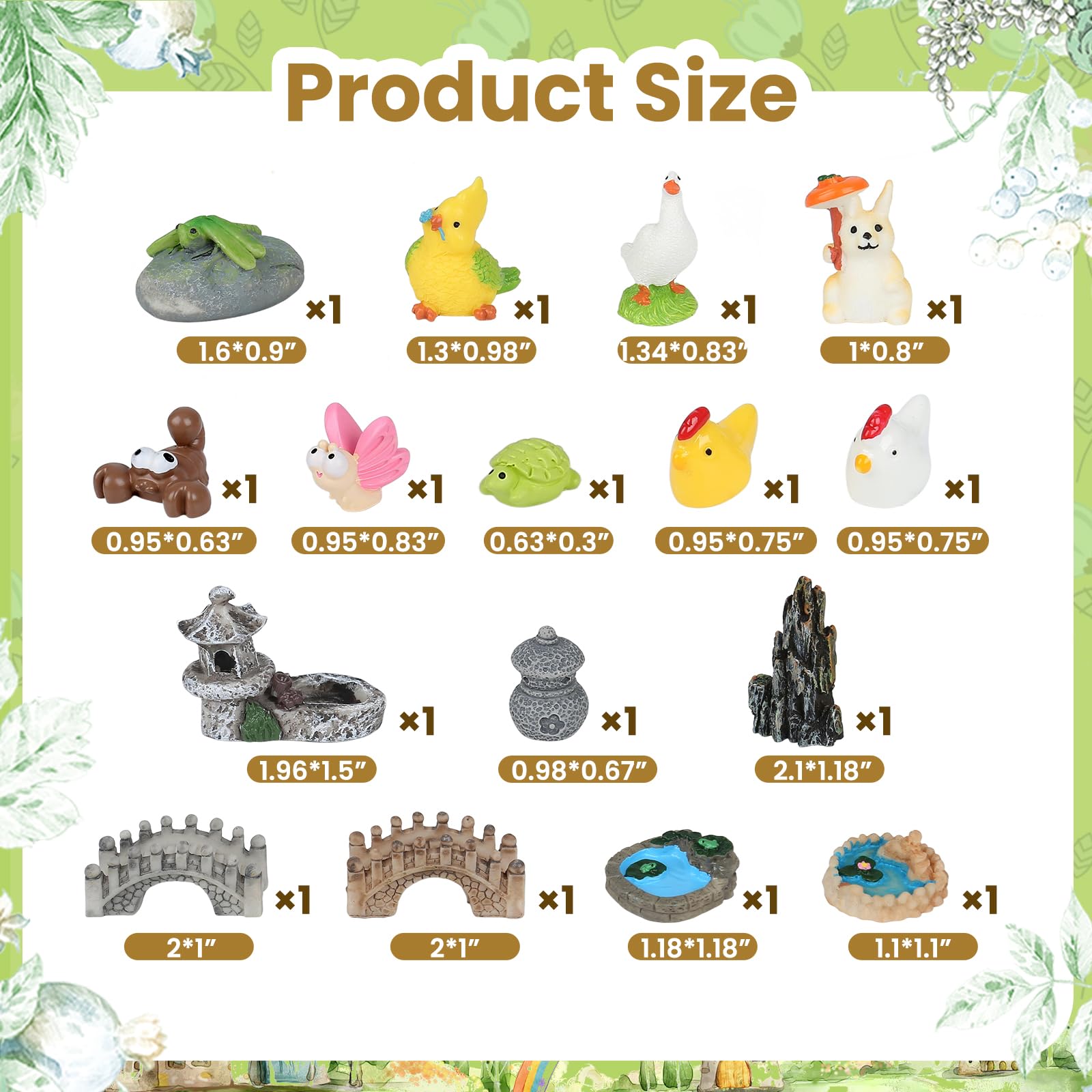 kkaririzhhi enclosure decor resin pieces for DIY habitat customization and visual appeal.